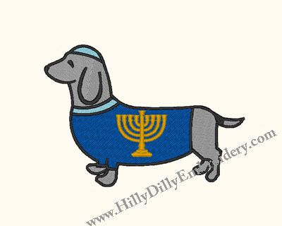 Doxie Menorah 4x4 Digital Design File