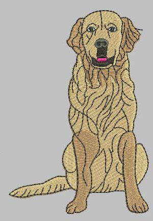 Golden Retriever 4x4 Design Digital File