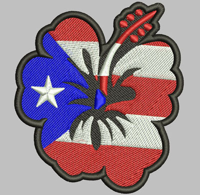 Hibiscus Flag Flower Digital File