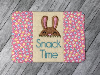 Mug Rug Bunny Snack Time Digital Design File