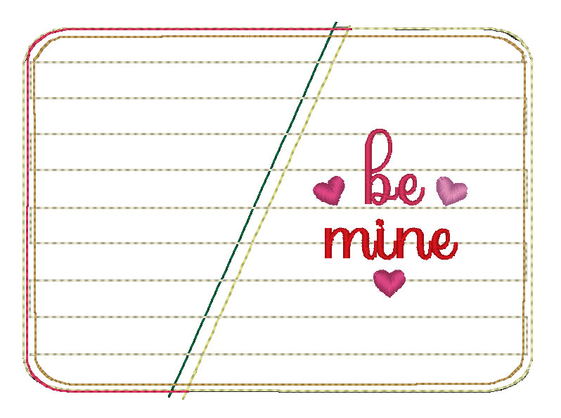 Mug Rug Be Mine2 Digital Design File