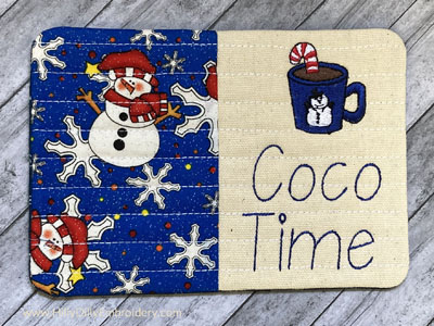 Mug Rug CoCo Time2 Digital Design File
