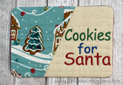 Mug Rug Cookies for Santa Digital Design File
