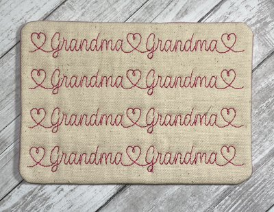 Mug Rug GrandmaQ Digital Design File