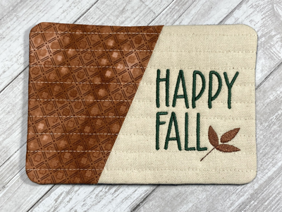 Mug Rug Happy Fall Digital Design File