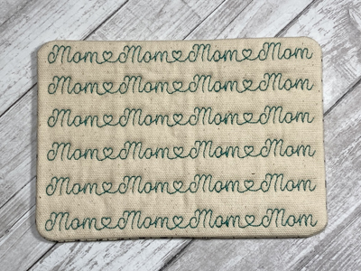 Mug Rug Mom HRTQ Digital Design File