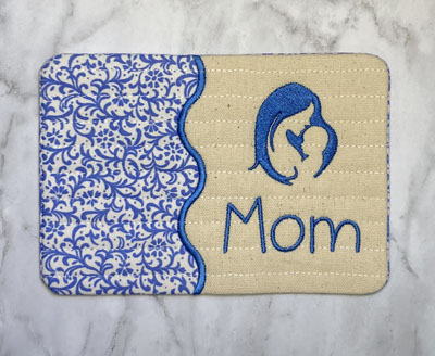 Mug Rug Mom and Baby Digital Design File