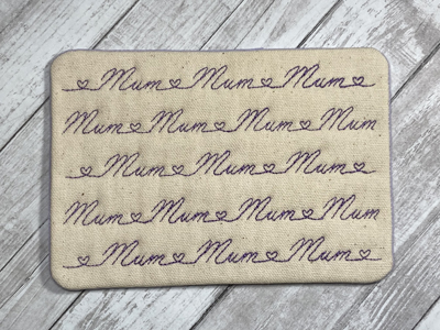 Mug Rug Mum Q Digital Design File