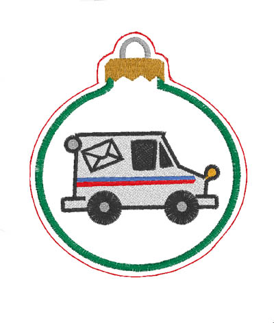 Mail Truck Ornament Digital File