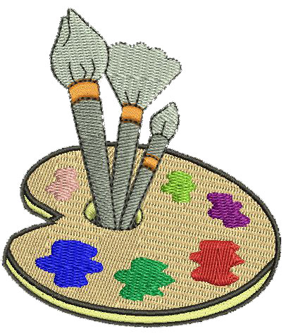 Paint Palette2 4x4 Digital Design File