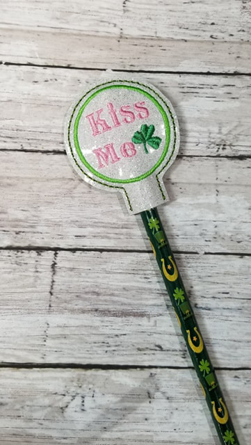 Kiss Me Shamrock Pencil Topper Digital File