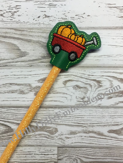 Pumpkin Wagon Pencil Topper Digital File