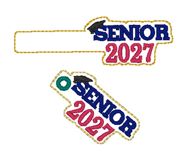 Senior 2027 Snap Tab and eyelet set digital design file