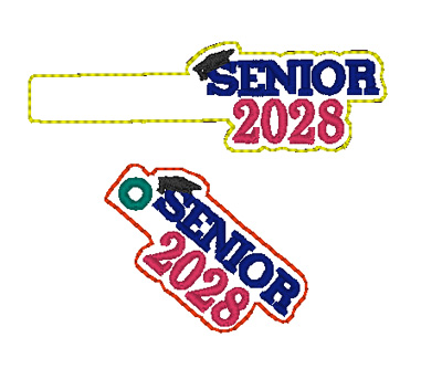 Senior 2028 Snap Tab and eyelet set digital design file