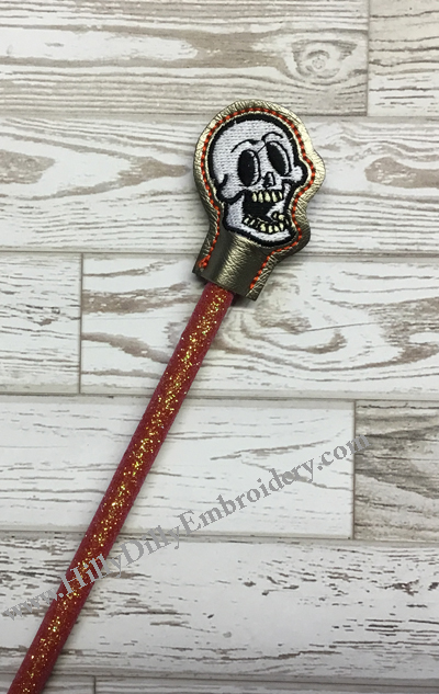 Skull Head2 Pencil Topper Digital Design File