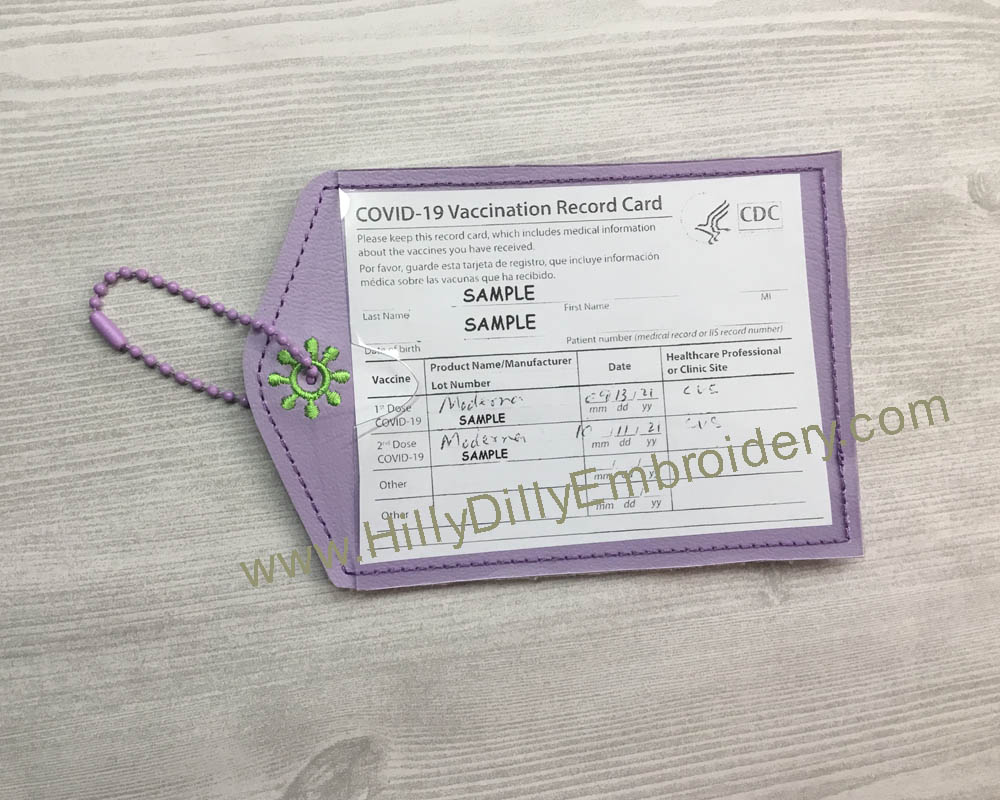 Vaccine Card Holder Tag-Covid Germ Digital Design File